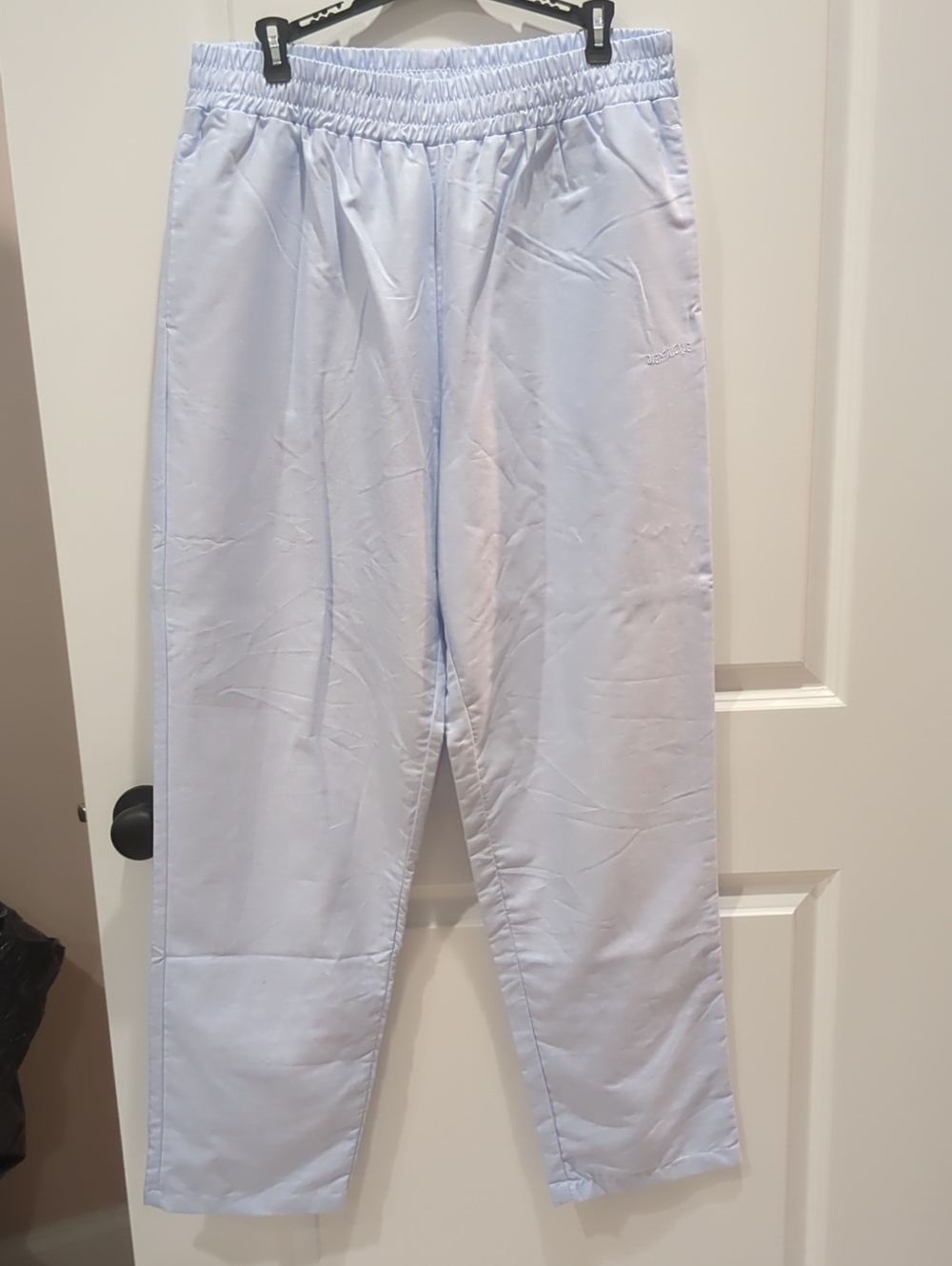 Djerf Avenue Light Blue Elastic-Waist Trousers